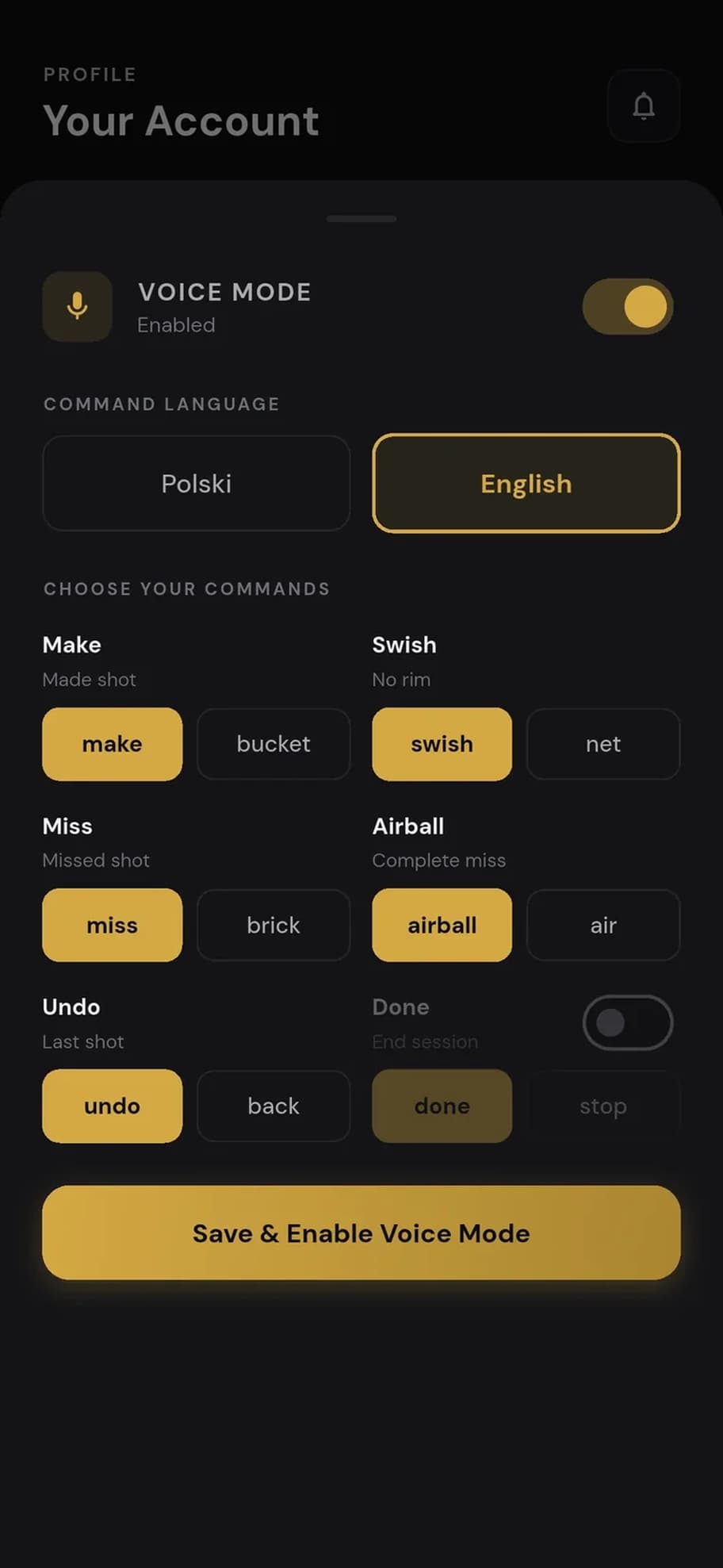 Hooplytics, app screen